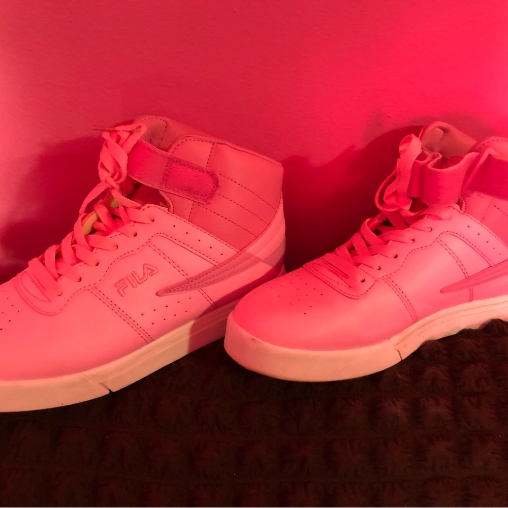 Fila Pink High-Top Sneakers